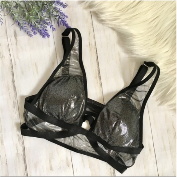 VICTORIA'S SECRET Shine Strappy Mesh BRA S NWT - Picture 3 of 7